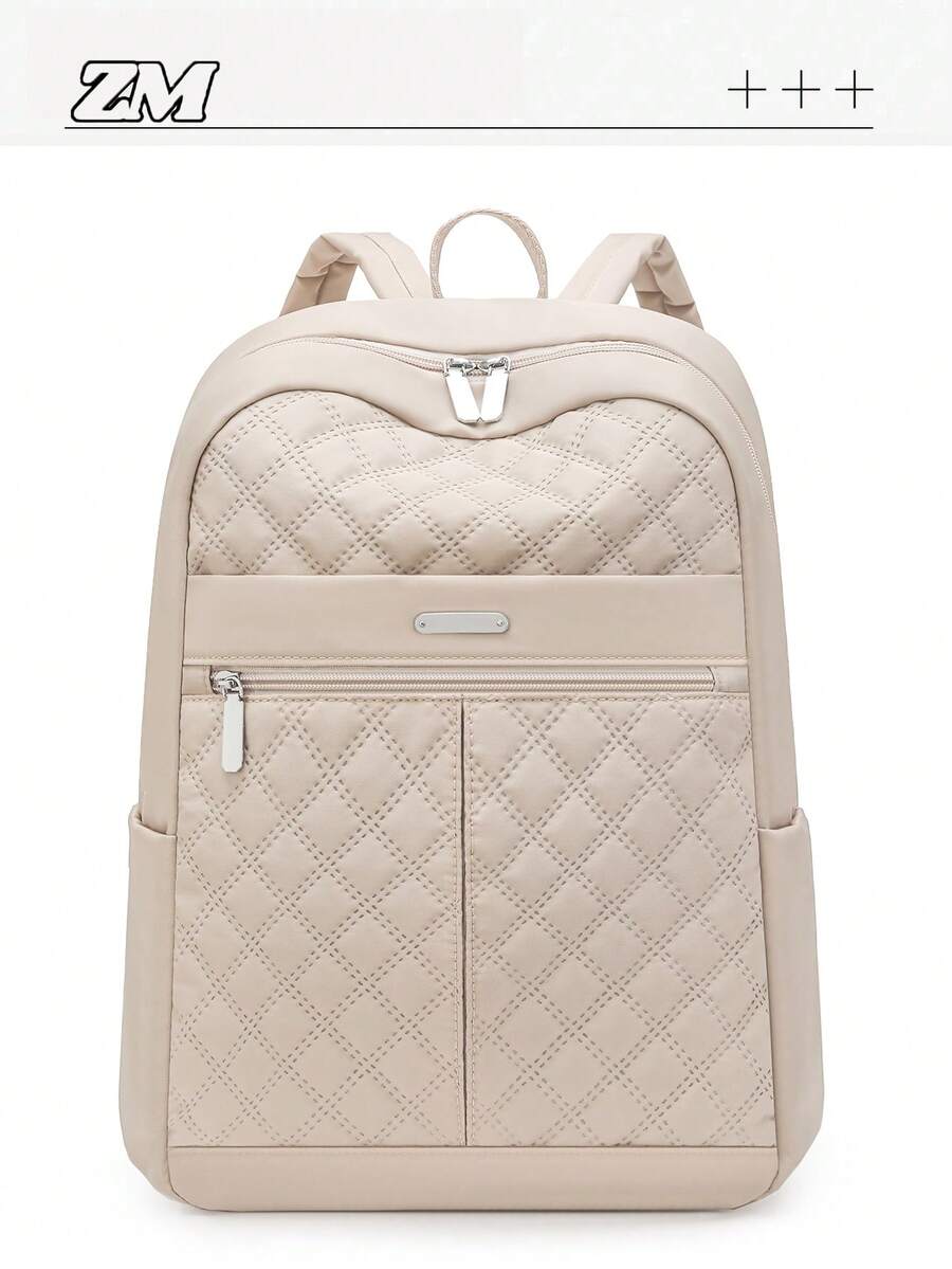 Mochila impermeable de gran capacidad, de moda y versátil - Beis - Ver 1