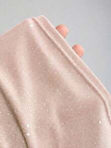 corto de camisola de punto metálico con lentejuelas para mujer, top sexy de espalda descubierta y ajustado al Body - Rosa - Ver 5
