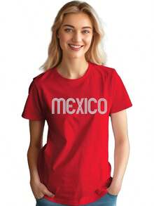 Genérico Playera México Tricolor para Dama y Caballero – Diseño con Vinil Textil Premium - Blanco - Ver 3