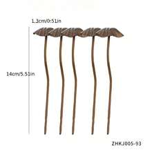 1/3 piezas Estaca de hierro vintage oxidado con forma de hongo y flor, decoración de jardín estilo nuevo favorito popular para patio, exterior y hogar, adecuada para plantas en maceta y decoración de jardín exterior | Regalo perfecto para Acción de Gracias - A - Ver 6