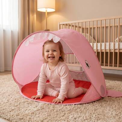 1 chiếc lều di động cho trẻ em, nhà chơi hoạt hình cho bé trai và bé gái, lều đồ chơi trong nhà/ngoài trời cho trẻ sơ sinh.