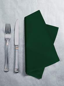 1/2/6 piezas Servilletas de color verde oscuro sólido de alta calidad, adecuadas para decoración de mesa de boda, fiesta, vacaciones y cumpleaños - Multicolor - Ver 7