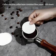 100pcs Round Coffee Filter Papers, Reusable Filter Mesh Sheets For 51/58mm Espresso Machines - Multicolor - View 1