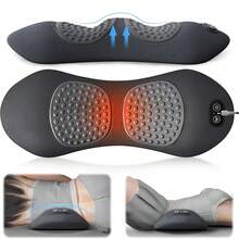 Smooth Spine Triple Fusion Back Massager For Sciatica Pain Relief, 3-In-1 Lumbar Traction Device With Heat And Vibration, Lower Back Stretcher For Office Chair & Car Support - Grey - View 2