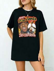 Mike Jones Vintage Style Rap Tee T-Shirt - Black - View 1