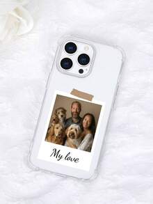 Customized Thick Colorful Striped Transparent TPU Anti-Drop Phone Case, With Personalized Name, Signature, Short Phrase Design, Compatible With Samsung S25, S24, S23, A15, A21s, A32, A33, A34, A35, A17, A16, A07, A23, A55/Apple 11 12, 13, 14, 15, 16 17Pro Max, 17air, 17 Plus, And Other Phone Models, Fashionable, Colorful, Cute - Clear - View 5