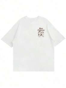 ChristmasGRDR Camisa de manga corta con patrón de letras personalizable y lindo para hombres, adecuada para el verano, artículo de moda líder - Blanco - Ver 5