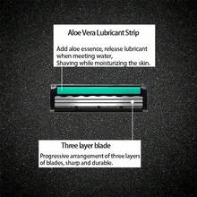 7pcs/Set 3-Layer Blade Universal Manual Razor Blades, 3-Layer Men's Shaving Razor Head Set, Father's Day Gift, Father's Day, Perfect Gift, Christmas, Halloween, Holiday - Multicolor - View 4
