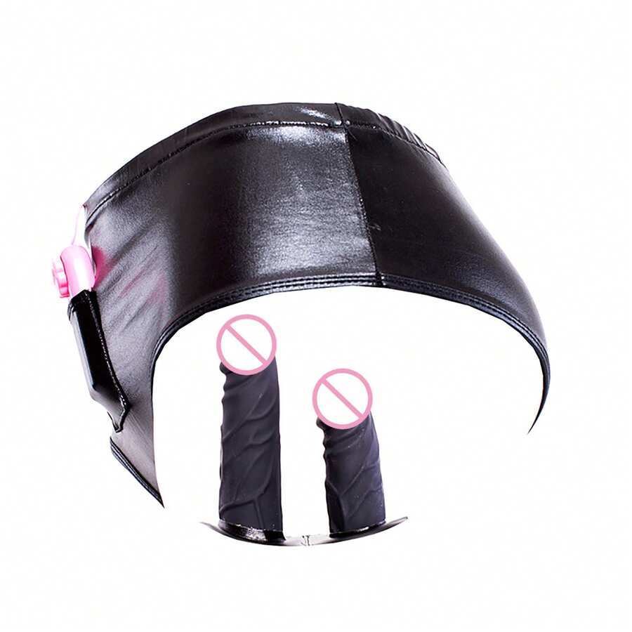 Men And Women Masturbation Silicone Penis Underwear Sex Play Leather Pants Adult Products Vagina Plug Anal Plug Lesbian Flirtation Toy - L - Xem 1