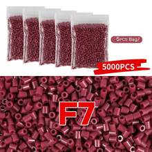 5000+ piezas Paquete de recarga de cuentas de fusión de 2.6mm en series de rojo, rosa y marrón, empaquetadas individualmente, suministros para manualidades de hacer joyas, colgantes, llaveros, para graduación, regreso a clases, Navidad, fiestas, regalos de cumpleaños, set a granel de cuentas de fusión de 2.6mm multicolor - Cuentas de rompecabezas de 2,6 mm - Ver 18