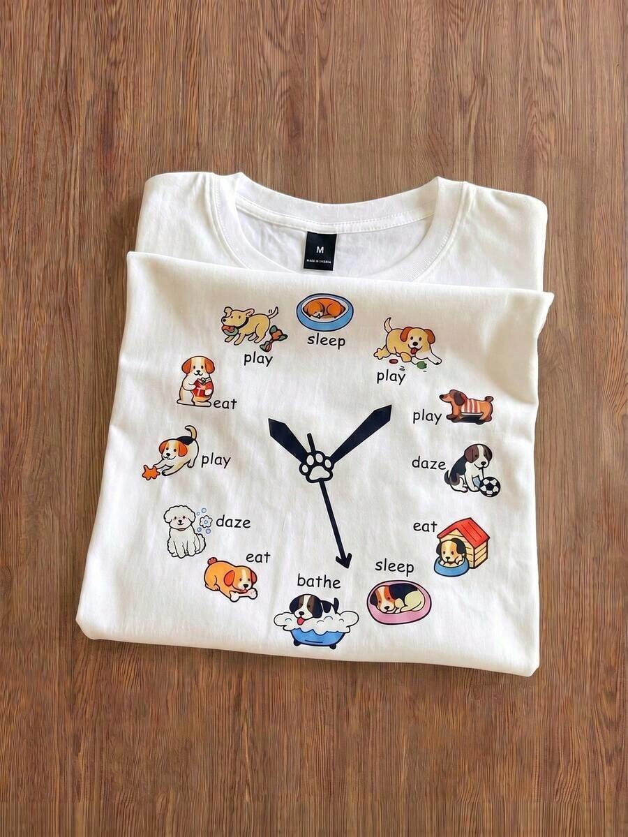 Men's Casual Short Sleeve Crew Neck Summer Print T-Shirt, Summer Streetwear Tee, Drop Shoulder Tee, Gifts For Boyfriend, Back To School, Graphic Tees HS3S - 白色的 - 查看 1