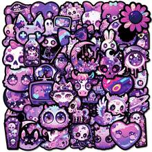 Gothic Purple Aesthetic Sticker Pack Of 50, Waterproof Vinyl Decals For Laptops, Water Bottles, Skateboards, Halloween Theme Doodles, Motorcycles, Guitars, Christmas Gifts, Rewards - White - 50 PCS - View 9