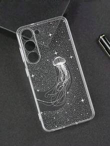 海洋透明星空水母彩繪防摔手機殼，適用於三星系列 - 彩色 - 查看 1