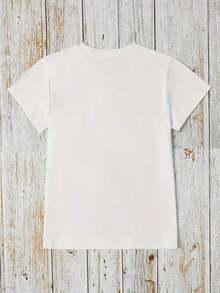 Women's T-Shirt With Don'Be Hallomean Jack-O'-& Bats Print - Casual Summer Blouse For Women, 100% Cotton, Soft, Breathable, Loose Fit, Summer Clothes For Women, Urban Clothes, Outfit For Parties And Festivals, Suitable For Spring, Summer And Autumn. - 白色 - 查看 2