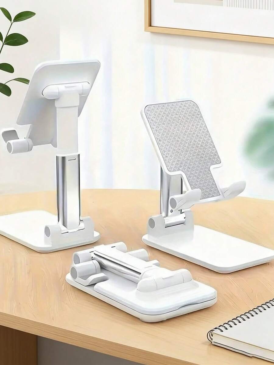 1pc Adjustable Foldable Phone Stand, Portable Loose Office Holder, Non-Slip Plastic Tablet Stand, Battery-Free, Foldable Desktop Phone Holder Compatible With Apple, Android Phones, Birthday Gift, Family, Friends Phone Stand, Phone Accessories - Phone Stand - View 1