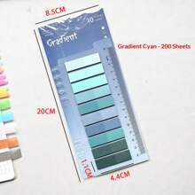 200pcs Colorful PET Sticky Notes, Writeable & Repositionable Translucent Bookmarks, Self-Adhesive Page Markers, Suitable For Files & Indexing School Supplies - one-size - View 5