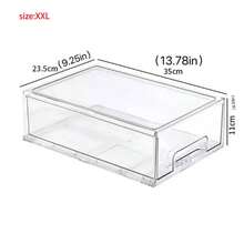 Caja de almacenamiento de acrílico transparente con cajones de varios niveles y gran capacidad para cosméticos, papelería, joyas, organizador de escritorio de baño - transparente - Ver 10
