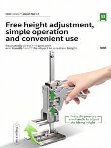 1組省力高度調節器 櫥櫃頂升器 瓷磚找平器 DIY木工夾具工具,適用於建築與安裝 - 銀色 - 查看 9