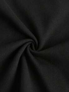 Conjunto de 2 Piezas de Leggings de Encaje en Contraste para Mujer Talla Grande, Verano - Negro - Ver 5