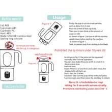 便攜式鮮榨果汁杯，防漏設計，一秒清洗，高質感寶藏果汁杯，多色可選，多功能蔬果攪拌杯，奶昔杯 - 0.5升-1升 - 查看 10