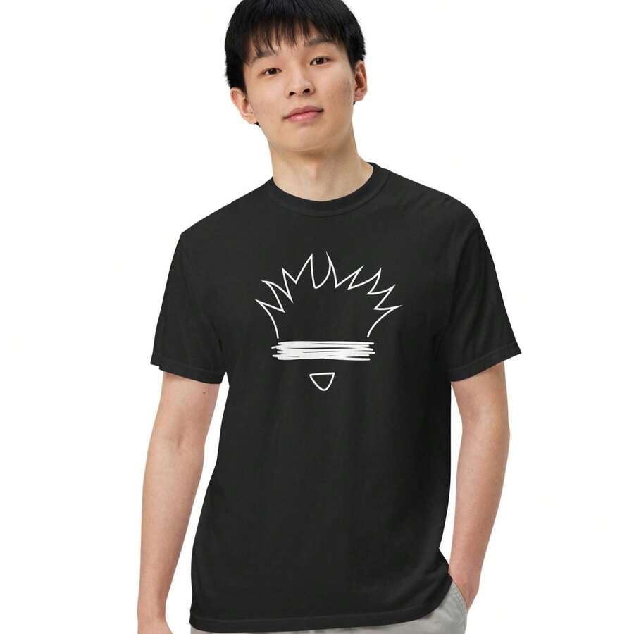 Original White Hair Sorcerer T1EE Anime T-Shirt With Mystic Bandage Print220g Cla-Ssic Cotton T-Shirt - UniS-Ex - The Shirt You A-Lways NeededSuitable For All People, Whether WoM-En Or M-Enhigh-Quality Durable Fabric Suitable For All Seasons,Ft To The Touch But Built To LastBreathabletops WoM.En Fall OutfiT.S For WoM.En VaC.Ation OutfiT.S WoM.En Easter, St. Patrick's Day Costume - 黑色 - 查看 1