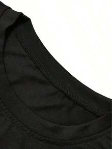 Camisetas estampadas de moda para mujer, tops de estilo urbano de gran tamaño, camisetas de verano cómodas y elegantes que combinan con todo [Regalo de Pascua] Ropa de verano para mujer, camiseta de manga corta con cuello redondo y estampado de conejo, cómoda, suave, elegante, para fiestas, estilo retro, casual, versátil, para primavera, verano, otoño, invierno, estilo deportivo, disponible en tallas S-XXL. playeras para mujer, playeras deportivas para mujer, s deportivos para mujer, blusa mujer, camisas para hombre, sudaderas unisex para compartir en pareja. - Negro - Ver 4