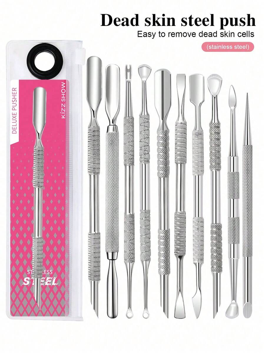 Empurrador de Cutícula de Alta Qualidade, Cortador de Cutícula Biselado de Duas Pontas, Ferramenta de Cuidados com as Unhas para Manicure, Essencial para Técnicos de Unhas