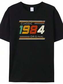 2024 New T-Shirt Novelty Awesome Vintage Classic 1984 Original T-Shirt Streetwear Summer Style T-Shirts - 黑色 - 查看 8