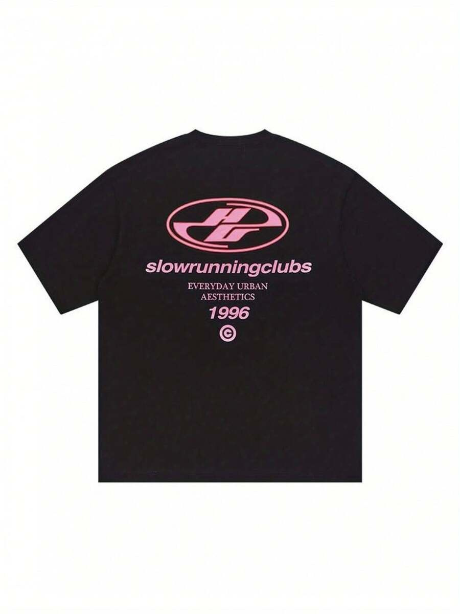 Vintage 1986 Graphic T-Shirt For Men And Women - Black Running Club T-Shirt - Soft, Breathable, And Comfortable For Gym, Running, And Everyday Wear - Vintage Urban Aesthetic, Collectible T-Shirt - 黑色 - 查看 1