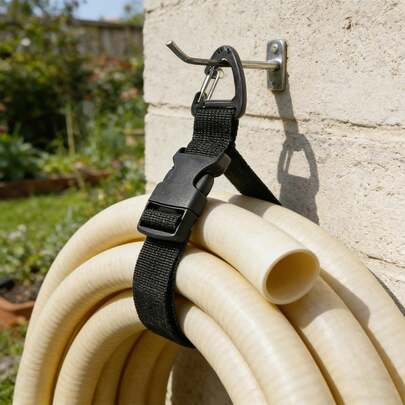 1/3/6pcs Heavy Duty Adjustable Extension Cord Organizer, With 3-Axis Buckle Lock, Black Durable Polypropylene Material, Suitable For Studio And Garage Organization, Tool Belt, Cable Storage, Extension Cord Holder, Tool Storage, Sturdy And Durable