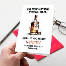 1pc Funny Whiskey Birthday Cards For Men,Happy Birthday Card Gifts For Older,40th 50th 60th 70th 80th 90th, Bday Card For Whiskey Lover Him - Sets - View 3