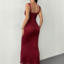 PETITE Black Lace Contrast Lining Summer Sexy Camisole Dress - Rosa - Ver 10