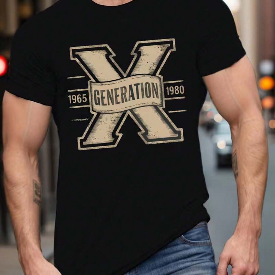 Printed T-Shirt For Men And Women - Black - View 1
