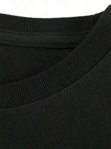 2026 Nueva Camiseta Casual de Manga Corta para Mujeres con Elementos de Flor de Cerezo y Japoneses - Tela Suave y Elástica, Cuello Redondo, Top de Moda de Verano para Atuendo Casual y Fiestas, Atuendo de Fiesta |     Diseño de inspiración japonesa |     Ajuste Cómodo-Top Corto Blanco y Azul Marino Sin Hombros-Unisex Suelto y cómodo - Negro - Ver 3