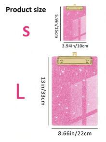 1Pc Acrylic Board With Glitter, Suitable For Classrooms, Offices, Schools, Notebooks And Diaries,Back To School Supplies - Multicolor - View 3