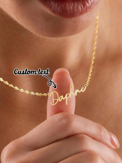 Dây chuyền khắc tên tiếng Ả Rập theo yêu cầu, trang sức vàng khắc chữ Ả Rập, quà tặng Hồi giáo cá nhân hóa cho lễ Eid Al-Fitr, quà tặng Ngày của Mẹ, quà tặng Giáng sinh, trang sức kỷ niệm ngày cưới.
