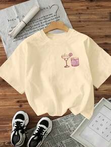 New Spring/Summer 2026 Collection "MARGARITA Cocktail Club" Women's Vintage Bartender T-Shirt, Casual Short Sleeve Crew Neck Top, Ideal For Bartender Parties, Everyday Wear And Weekends - Fun Women's Bartender T-Shirt, Machine Washable, Casual White - 杏色 - 查看 2