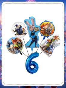 Disney Bộ bóng bay số chủ đề Zootopia, bóng bay hình nhân vật đa năng giúp chuẩn bị tiệc dễ dàng, được làm từ chất liệu giấy bạc nhẹ và bền, sẵn sàng bơm hơi ngay khi lấy ra khỏi bao bì mà không cần lắp ráp phức tạp. Hình in chống phai màu giữ được độ tươi sáng ngay cả khi bị đổ hoặc ẩm ướt, đảm bảo trang trí tiệc của bạn luôn tươi mới suốt sự kiện. - Bóng bay - Xem 21