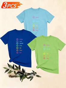 Women's T-Shirts, Women's T-Shirts, Casual One-Piece T-Shirt For Women With Chakra Print And Slogan, Loose Fit, Breathable, Cotton And Short Sleeve. - 1件黑色隨機圖案 - 查看 6