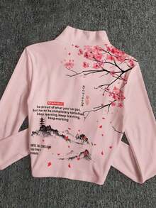Chaqueta deportiva casual con cremallera en negro y blanco, de manga larga y ajustada, ropa exterior delgada para otoño - Multicolor 2 - Ver 2