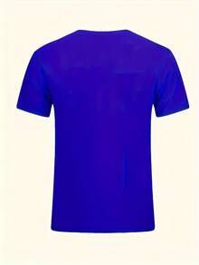 Fashionable Printed T-Shirt For Women, Machine Washable - Blue - View 3