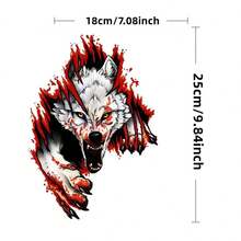 AD 1pc Funny Angry Wolves PVC Motorcycle Car Sticker Fashion Car Styling Stickers Decal Car Styling Decoration - WOLF - View 11