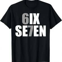 Unisex T-Shirt With Fun Six Seven 6 7 Meme Design - Shape - View 1