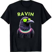 Camiseta impresa para hombres y mujeres - Negro - Ver 1