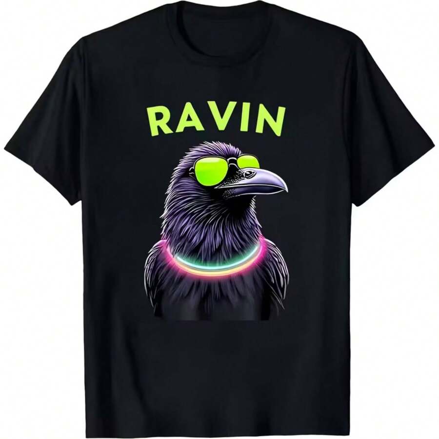 Camiseta impresa para hombres y mujeres - Negro - Ver 1