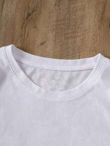 Women's T-Shirt With A Simple And Versatile Design, Cotton T-Shirt - White - View 3