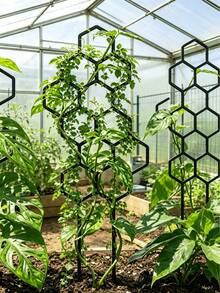 1/2/3件實用園藝工具植物支架，塑膠材質，可直接插入花盆土壤，安裝簡單，支撐穩固，適用於大多數花盆尺寸，適合戶外花園裝飾、攀緣植物支撐、陽台盆栽景觀，園藝工具 - 植物攀爬架 - 查看 10