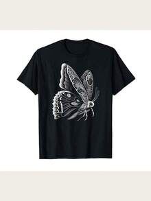 Unisex Short-Sleeved T-Shirt, Graphic Image Of The Last Gasp, Female Butterfly Lepidoptera Heterocera, Folk T-Shirts For Men, , For Women, Romwe For Men, Boho Chic, Gifts For Teachers, Women's T-Shirt, Curvy Sets For Women, Y2K. - 黑色 - 查看 6
