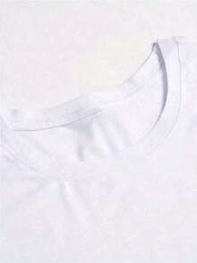 Camiseta Casual de Algodón Suave para Mujer, Corte Ajustado, Cuello Redondo, con Estampado Gráfico de Dibujos Animados - Manga Corta, Lavable a Máquina, Top de Primavera/Verano, Camisetas para Mujer, Ropa de Verano para Mujer, Camiseta de Playa Y2k 2026 - alta calidad - Blanco - Ver 3