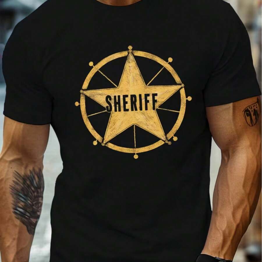 Printed T-Shirt For Men And Women - Black - View 1